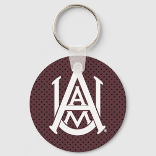 Alabama A&M University Polka Dot Keychain
