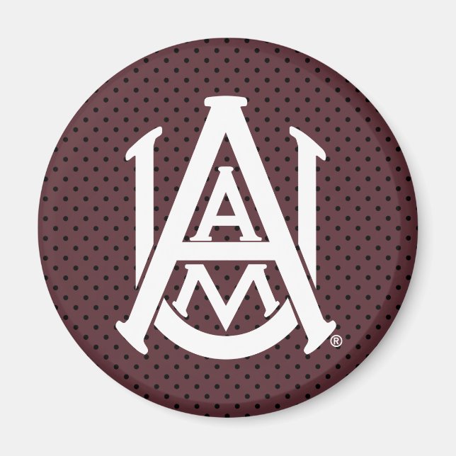 Alabama A&M University Polka Dot Magnet (Front)