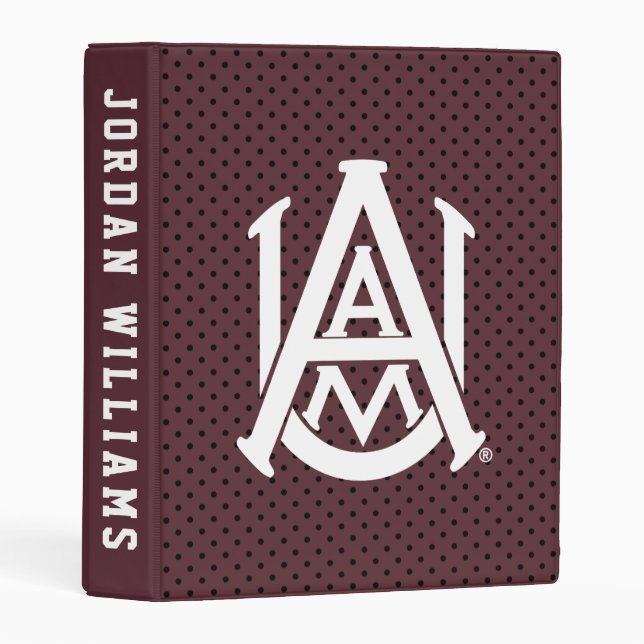 Alabama A&M University Polka Dot Mini Binder (Front/Spine)