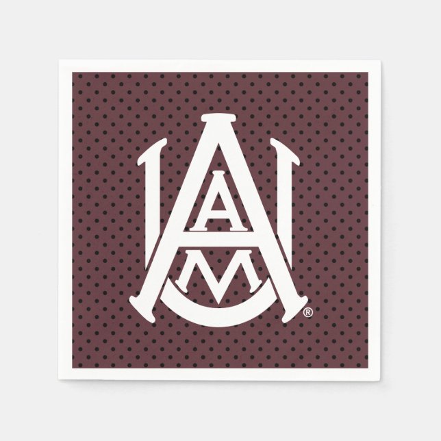 Alabama A&M University Polka Dot Napkins (Front)