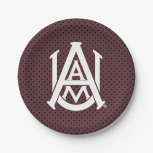 Alabama A&M University Polka Dot Paper Plates