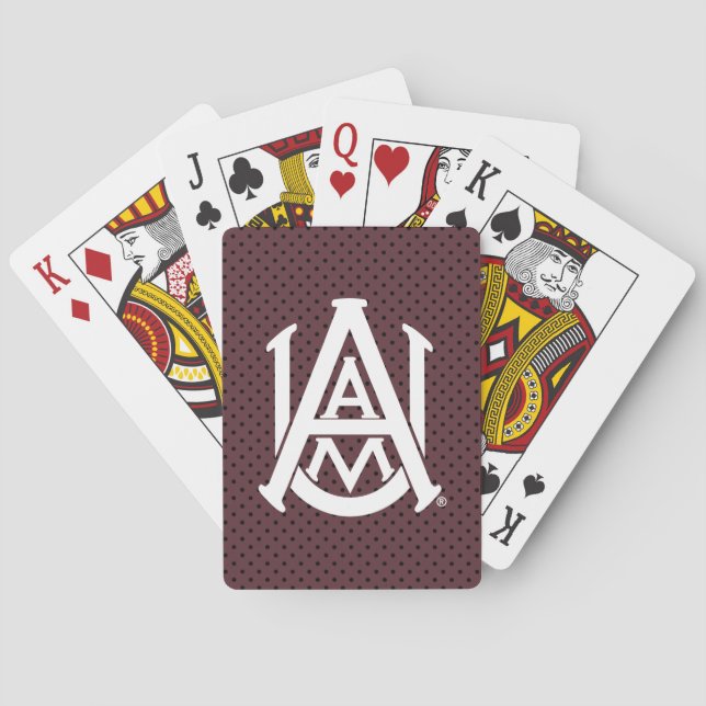 Alabama A&M University Polka Dot Poker Cards (Back)