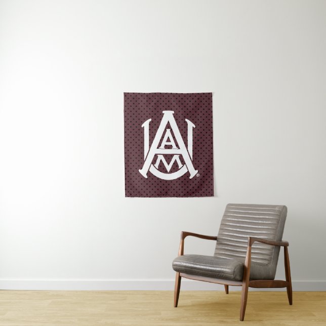 Alabama A&M University Polka Dot Tapestry (In Situ)