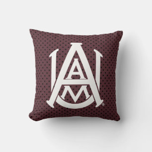 Alabama A&M University Polka Dot Throw Pillow