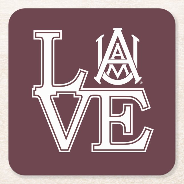 Alabama A&M University Square Paper Coaster (Front)