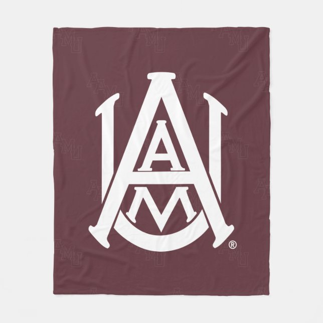 Alabama A&M University Watermark Fleece Blanket (Front)