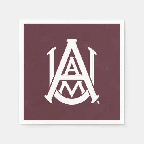 Alabama AM University Watermark Napkins