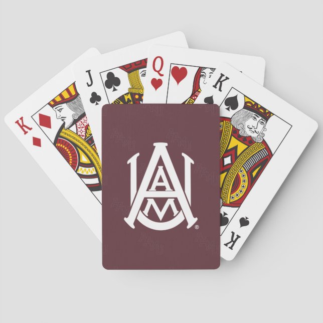 Alabama A&M University Watermark Poker Cards (Back)