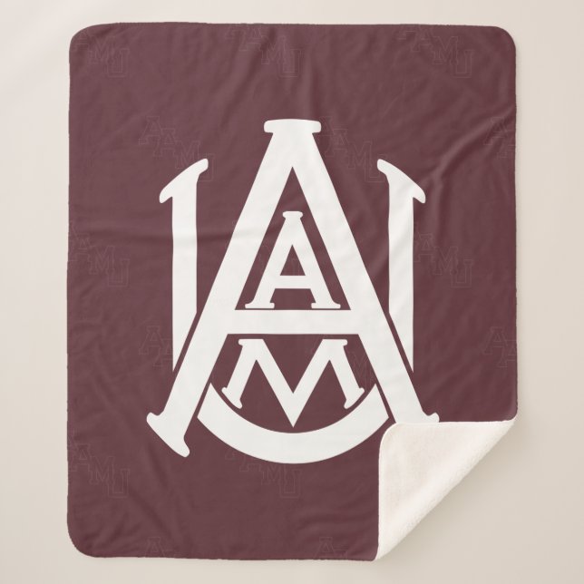 Alabama A&M University Watermark Sherpa Blanket (Front)