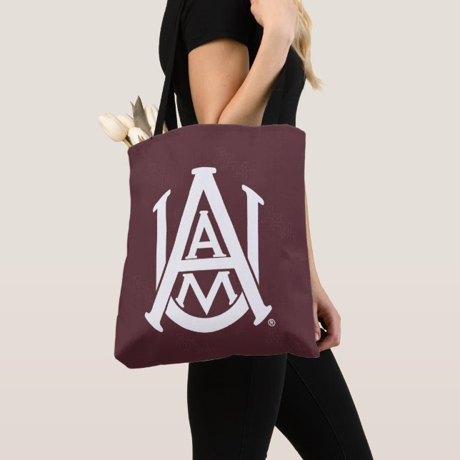 Alabama A&M University Watermark Tote Bag (Close Up)