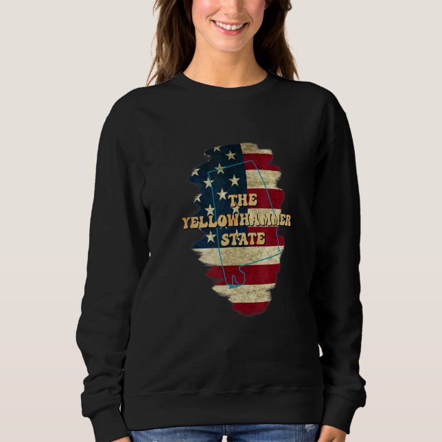 Alabama Al Us Flag Motto Sweatshirt (Front)