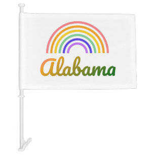 Alabama - Alabama Football - Alabama Rainbow Car Flag