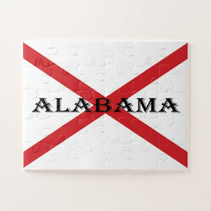 Alabama and Flag 11x14 30pc jpcnt Jigsaw Puzzle