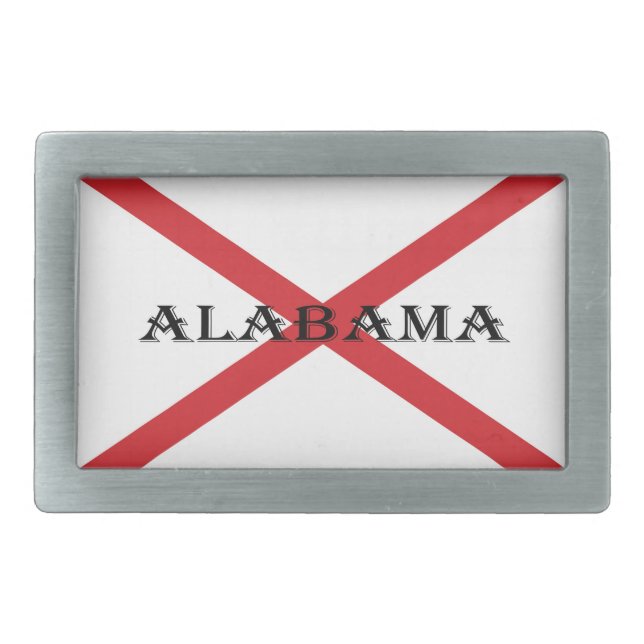 Alabama and Flag bbcnt Belt Buckle (Front)