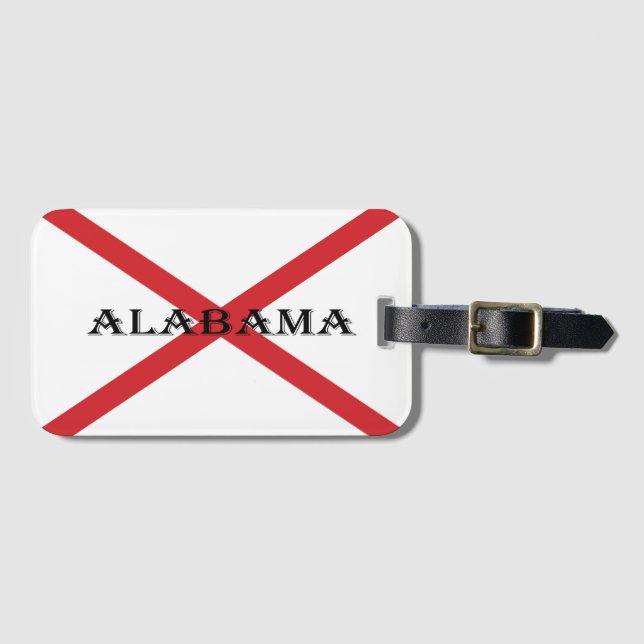 Alabama and Flag bc ltt Luggage Tag (Front Horizontal)