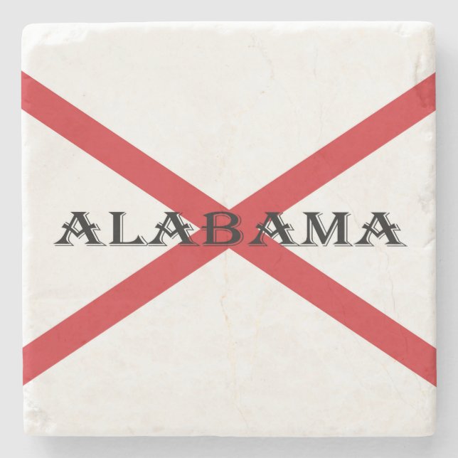 Alabama and Flag coastercnt Stone Coaster (Front)