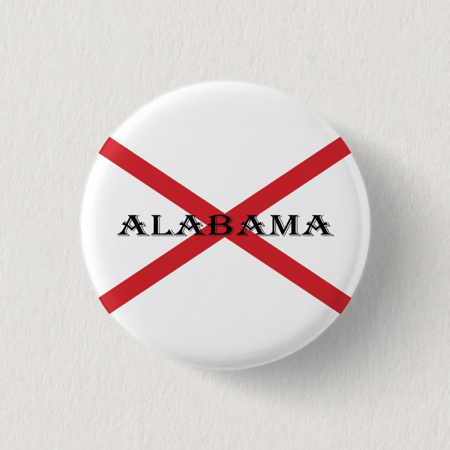 Alabama and Flag pbt Button (Front)