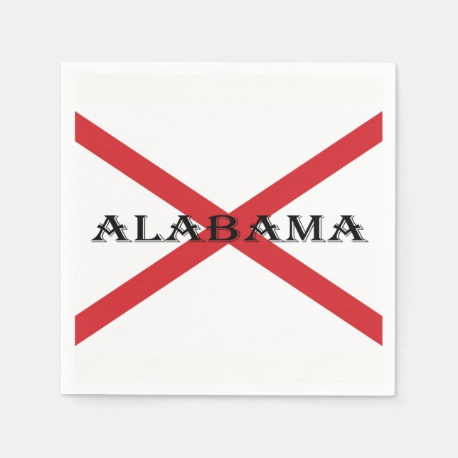 Alabama and Flag pnt Napkins (Front)