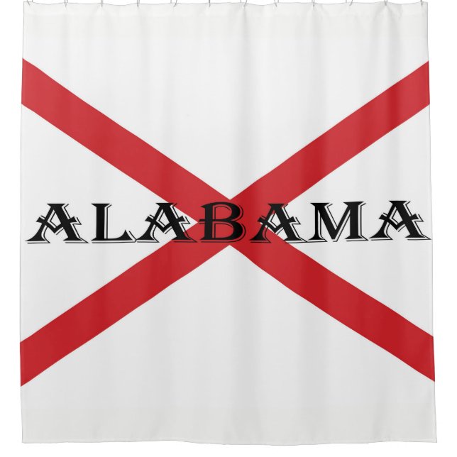 Alabama and Flag sccnt Shower Curtain (Front)