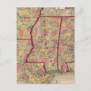 Alabama, Arkansas, Louisiana, and Mississippi 2 Postcard