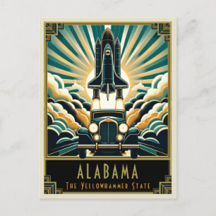 Alabama Art Deco Postcard