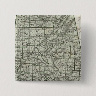 Alabama Atlas Map Pinback Button