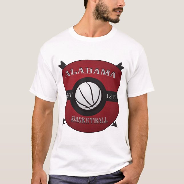 Alabama Basketball Shield Logo T-Shirt (Front)
