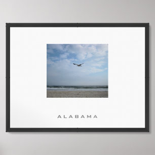 Alabama Beach Bird Travel Poster