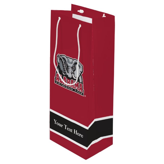 Alabama Big Al - Bottle Wine Gift Bag (Front Angled)
