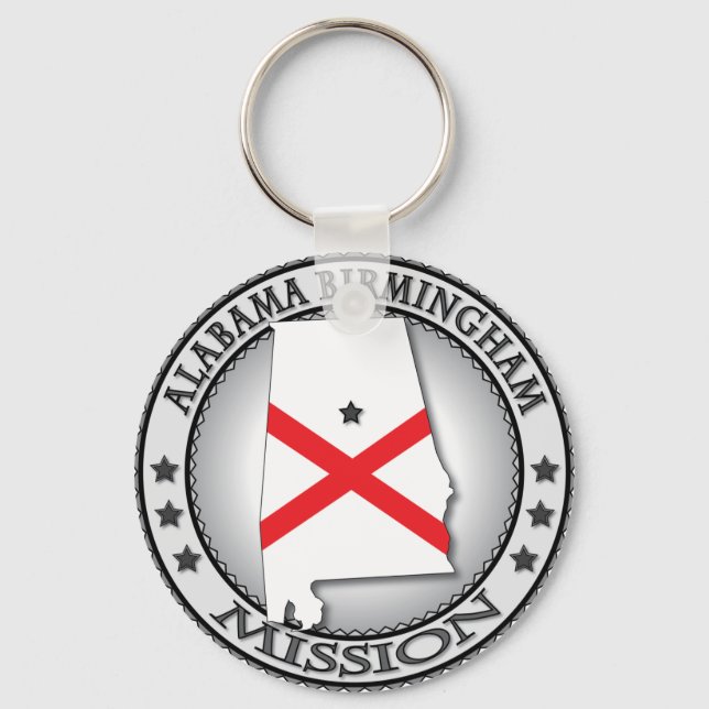 Alabama Birmingham LDS Mission Gifts Keychain (Front)