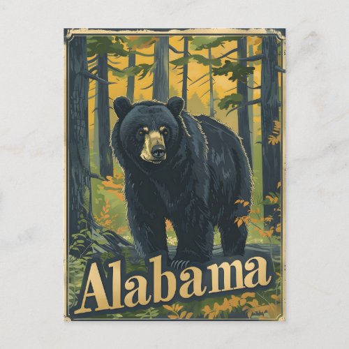Alabama Black Bear Postcard