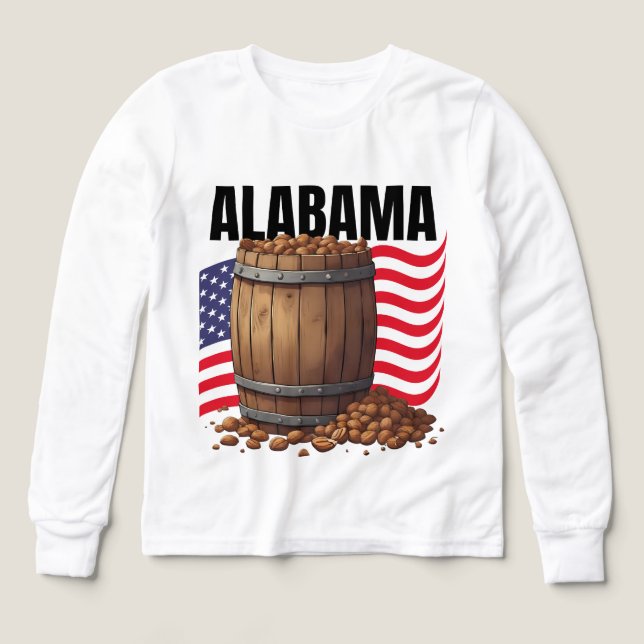 Alabama Boys Bella+Canvas Long Sleeve Tri-Blend Shirts (Design Front)