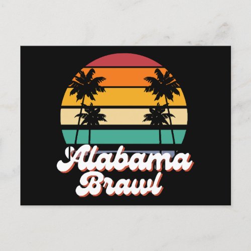 Alabama Brawl  Postcard