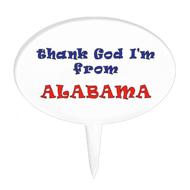 Alabama Cake Topper (Front)
