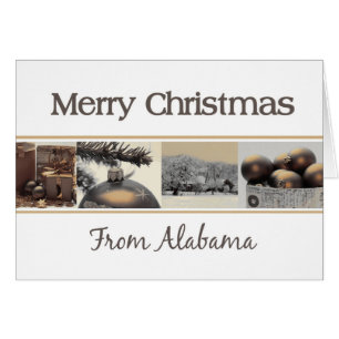 Alabama Christmas Card, state specific