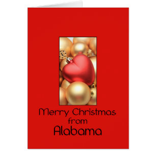 Alabama Christmas Card, state specific Cards