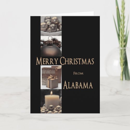 Alabama Christmas Card state specific Holiday Card