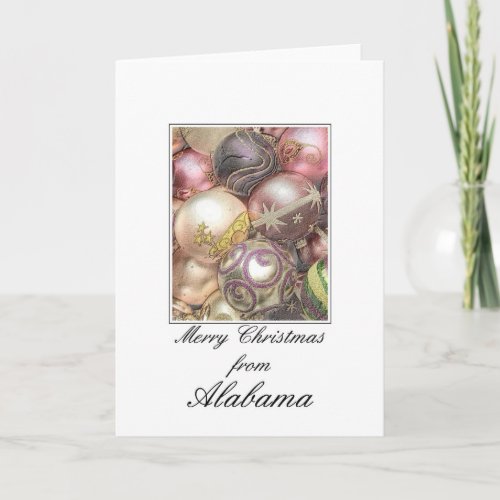 Alabama Christmas Card state specific Holiday Card