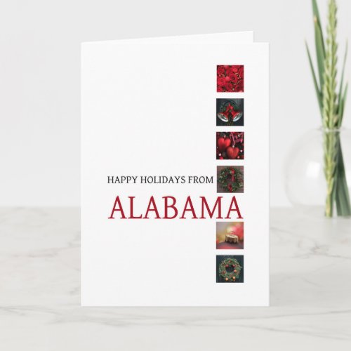 Alabama Christmas Card state specific Holiday Card