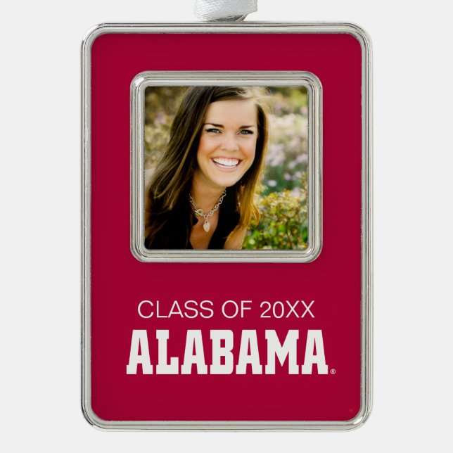 Alabama Class Of Silver Plated Framed Ornament (Front)
