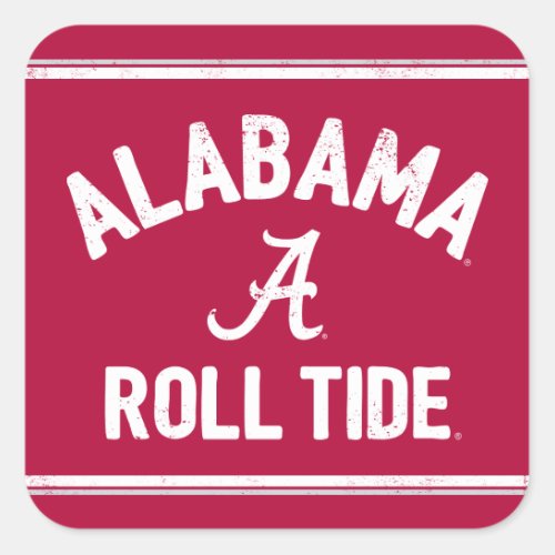 Alabama  Classic Roll Tide Square Sticker