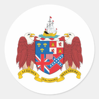 Alabama Coat Of Arms Classic Round Sticker
