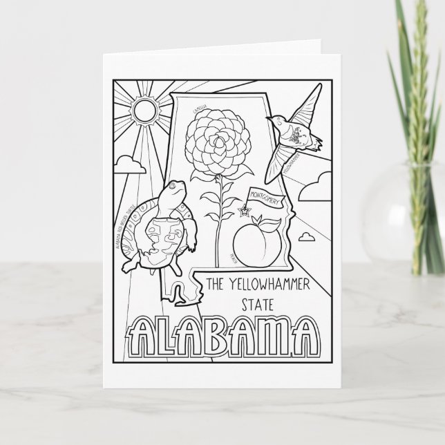 alabama color me collage holiday card (Front)