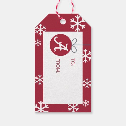 Alabama Crimson  Holiday Tide Gift Tags