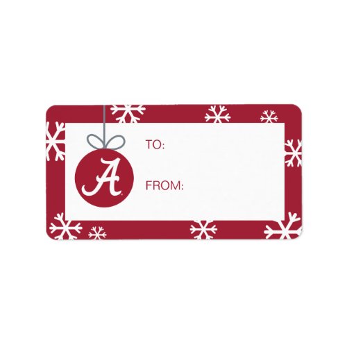 Alabama Crimson  Holiday Tide Label