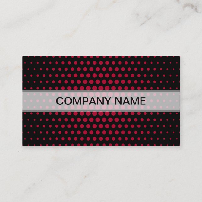 Alabama crimson Techno Dots Modern Black Business Card (Front)