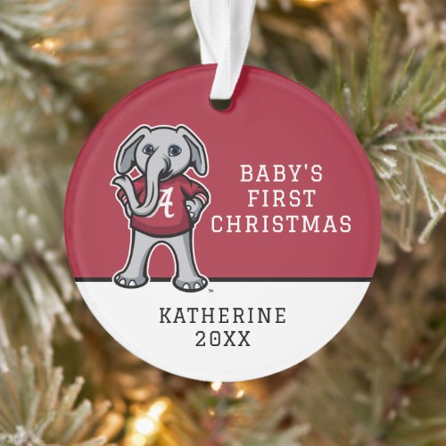 Alabama Crimson Tide  Babys First Christmas Ornament