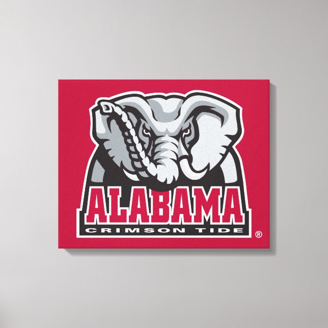 Alabama Crimson Tide Big Al Canvas Print (Front)