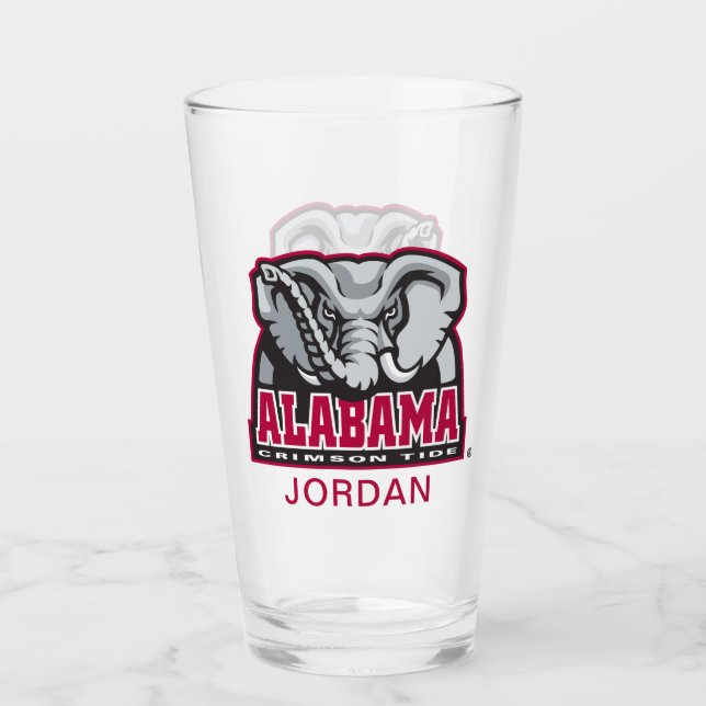 Alabama Crimson Tide Big Al Glass (Front)