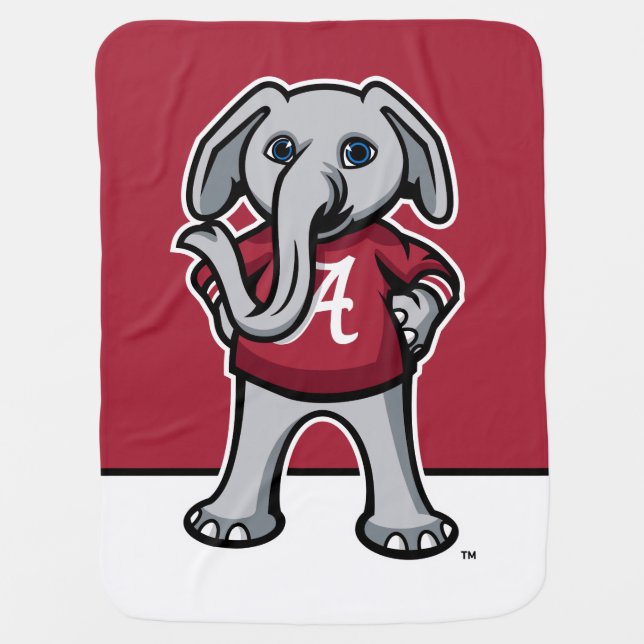 Alabama Crimson Tide | Big AL Kids Club Baby Blanket (Front)
